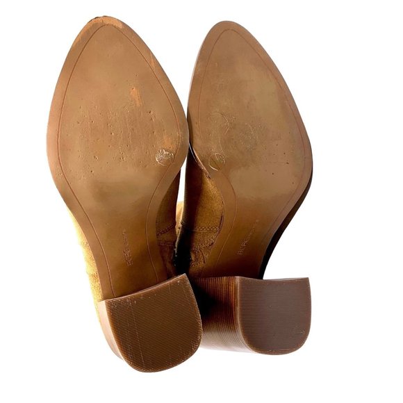 Oil Calf Suede Block Heel Boots Savanna Sandlewood Size 10 Shoe BCBGENERATION - Picture 7 of 13